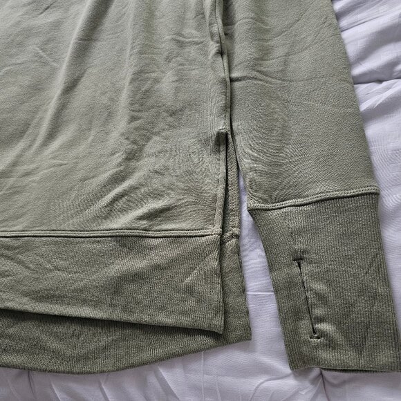 *NWT* Small Green Athleta Coaster Luxe Sweatshirt - "Relaxed with room to move" - Picture 6 of 9